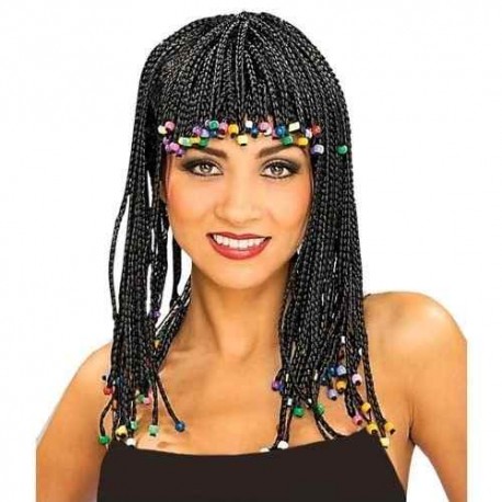 Peluca Bo Derek, Trencitas -Reggae,Negra
