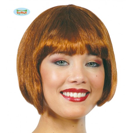 Peluca Media melena Castaña