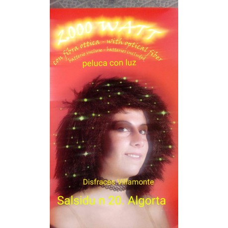 Peluca Vulcano,con Luz.