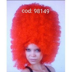 Peluca Roja Rizada.Afro