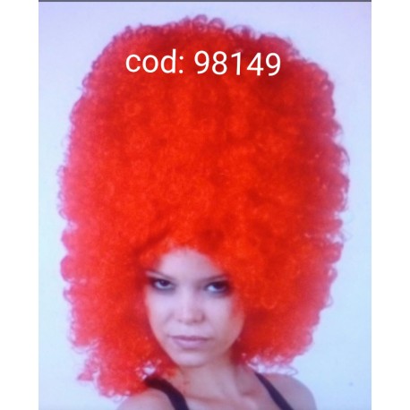 Peluca Roja Rizada.Afro