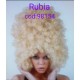Peluca Rubia Rizada.Afro
