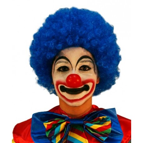 Peluca de Rizos. Azul.Payaso