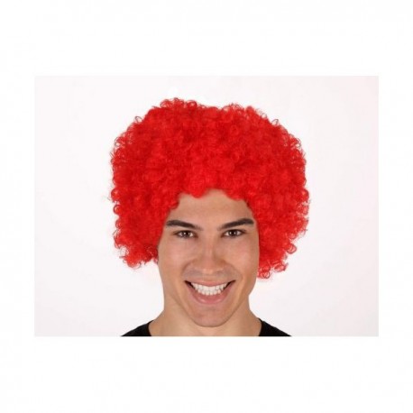Peluca de Rizos. Roja.Payaso