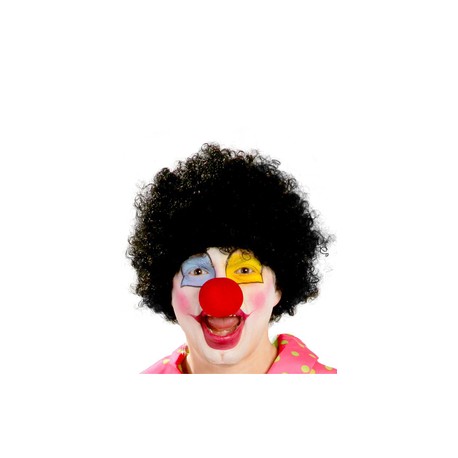 Peluca Negra rizos,Payaso..Ignifuga