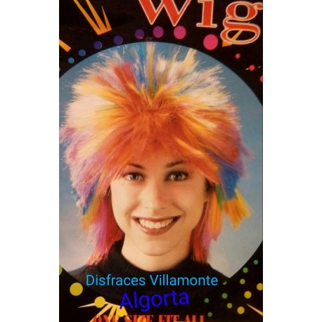 Peluca de Punky. Multicolor