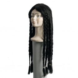 Peluca Rastas Negra Con Trenzas.