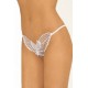 Tanga Mariposa con cascabel,Blanca y rosa