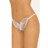 Tanga Mariposa con cascabel,Blanca y rosa