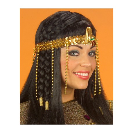 Goma de dinero Mujer S t Diadema Egipcia-Cleopatra..Con su serpiente icónico y sus perlas en cascada,