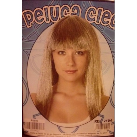 Peluca Cleopatra Rubia,con flequillo