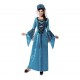 Disfraz Princesa medieval azul,Talla M-L