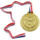 3 Medallas de plástico,Oro-Bronce-Plata