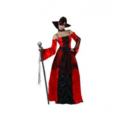 Disfraz Vampiresa Gótica,rojo Talla M-L