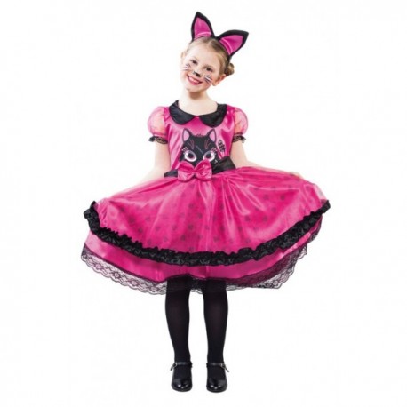 Disfraz de Gatita Rosa.Talla 4-6...