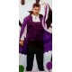 Disfraz Vampiro,morado.Talla UNICA..Halloween