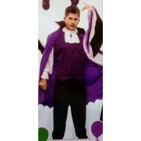 Disfraz Vampiro,morado.Talla UNICA..Halloween
