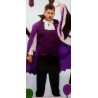 Disfraz Vampiro,morado.Talla UNICA..Halloween