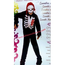 Disfraz Zombie esquelético,talla 10-12-Halloween