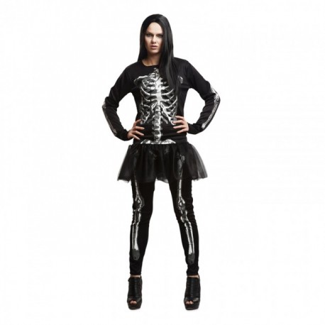 Disfraz Mujer Esqueleto,talla M-L -Halloween