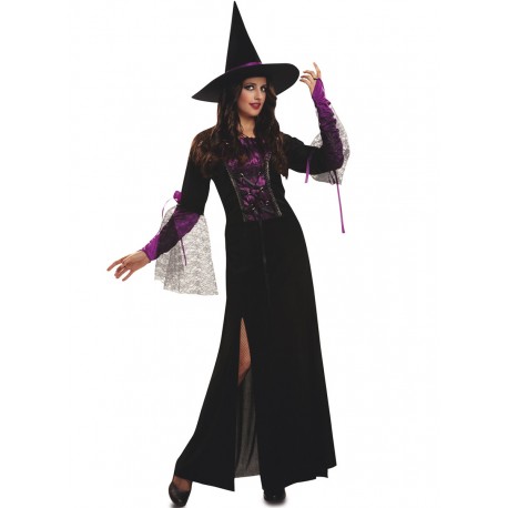 Disfraz Bruja Purpura,talla M-L-Halloween