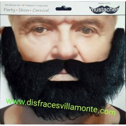 Barba con bigote ,negra