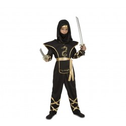 Disfraz Ninja negro,talla 5-6