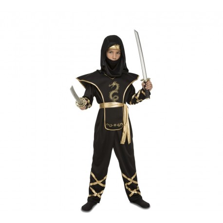 Disfraz Ninja negro,talla 5-6