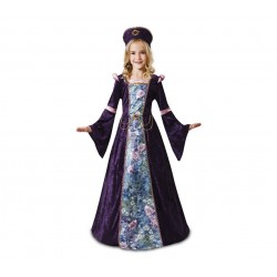 Disfraz Doncella Lavanda o Medieval,talla 10-12