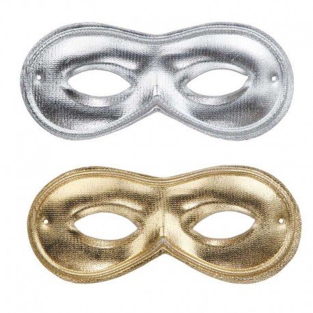Antifaz metalizado oro o plata