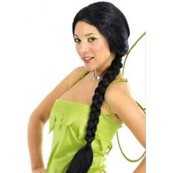 Peluca Trenza, Negra