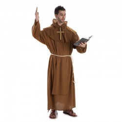 Disfraz Fraile o Monje,marrón Talla X/L
