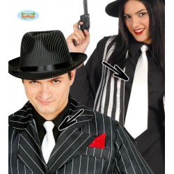 Corbatas de Gánster 45 cm.Color  Gris