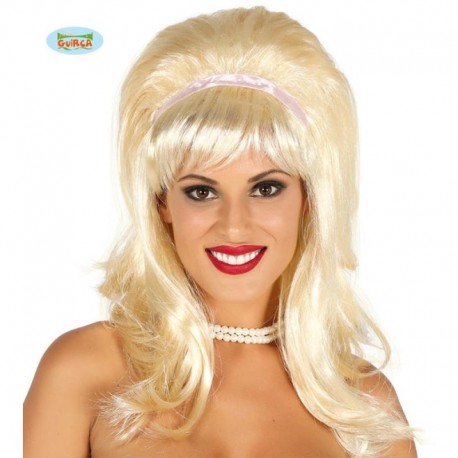 Peluca años 50,con cinta..Rubia