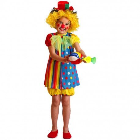Disfraz de Payasa,Vestido. Talla :6años
