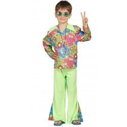 Disfraz Hippie Flower Power,talla 10-12