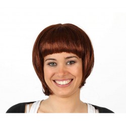 Peluca Marrón Pelo Corto.