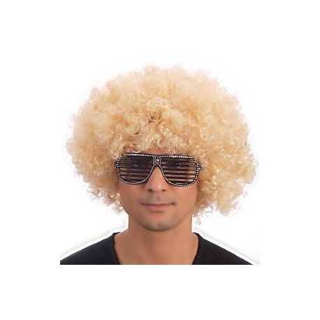 Peluca Afro Unisex, rubia