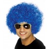 Peluca Afro Unisex, Azul