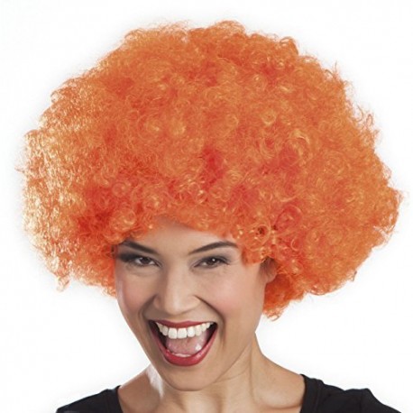 Peluca Afro Unisex, Naranja