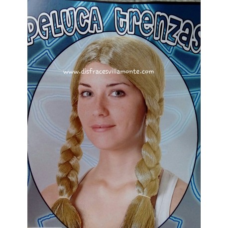 Peluca trenzas,Rubia-Unisex