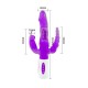 Vibrador.Pretty Bunny triple placer rotativo morado