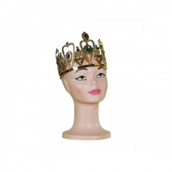 Corona Rey-Reina, dorada con gemas