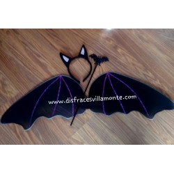 Alas Murciélago,con varita y orejas