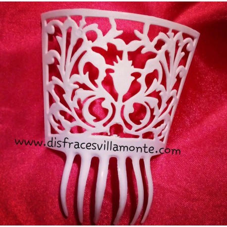 Peineta Blanca de Sevillana,Cordobesa,Flamenca  