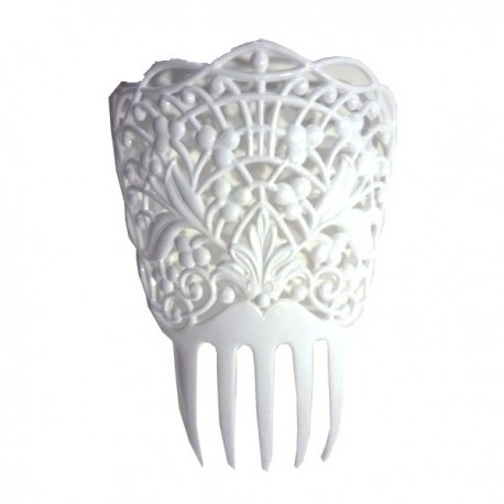 Peineta Blanca de Sevillana,Cordobesa,Flamenca  