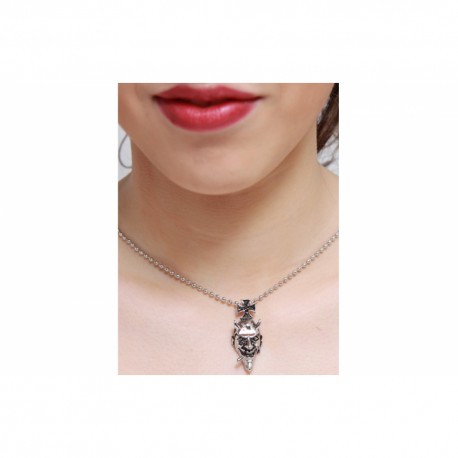 Collar Diablillo,plata-Halloween