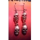 Pendientes Calaveras Metalica
