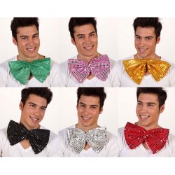 Pajarita  gigante de lentejuelas,Negra