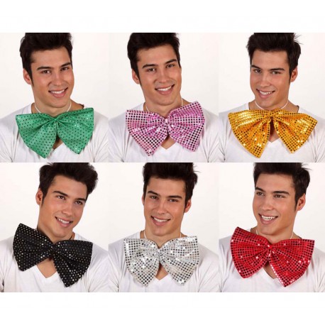 Pajarita  gigante de lentejuelas,Negra